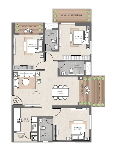 Type A floor plan